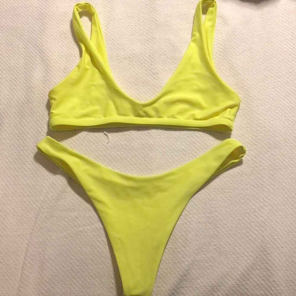 High Rise Neon Bikini Set - Picture 2 of 7